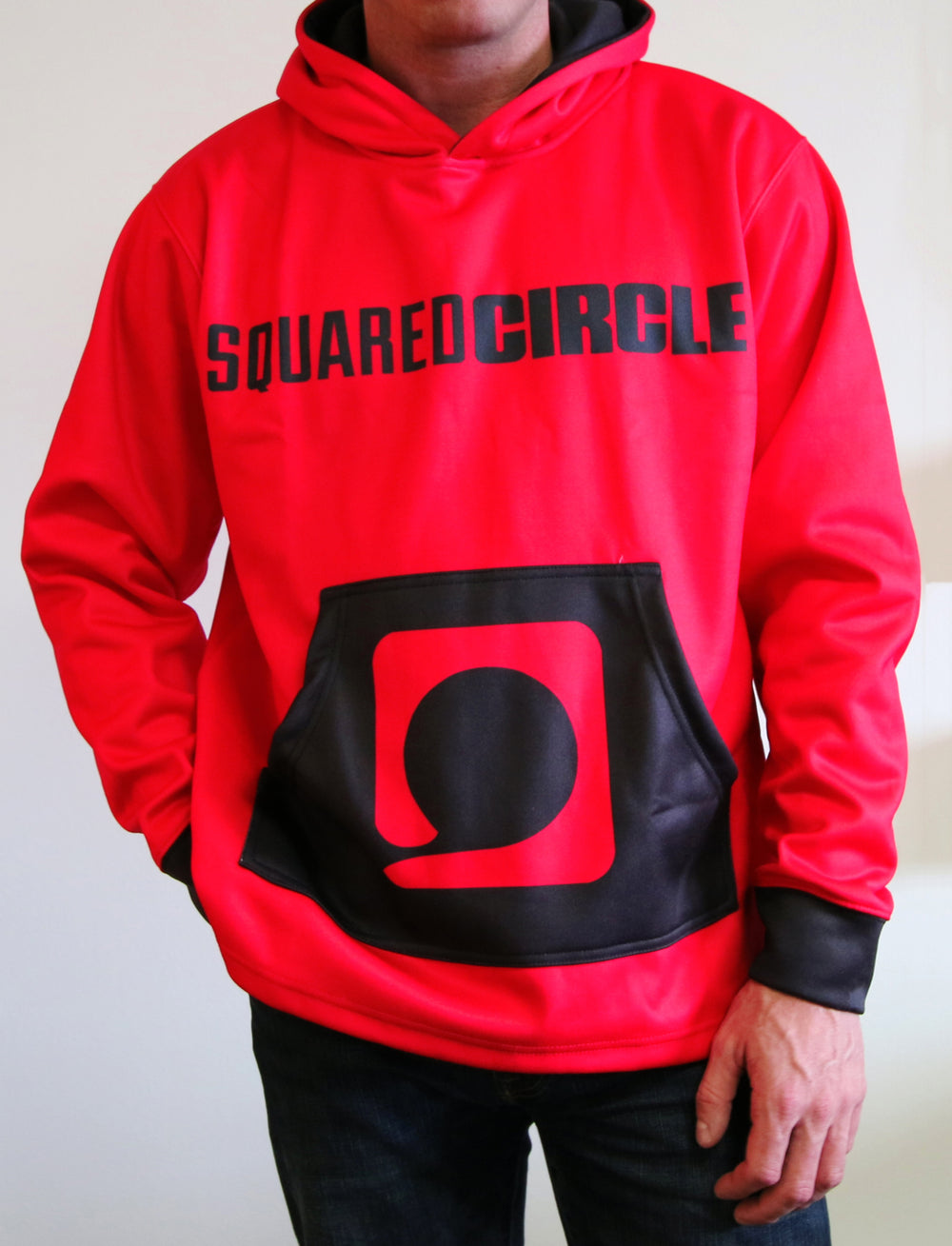 Squared Circle Red Hoodie