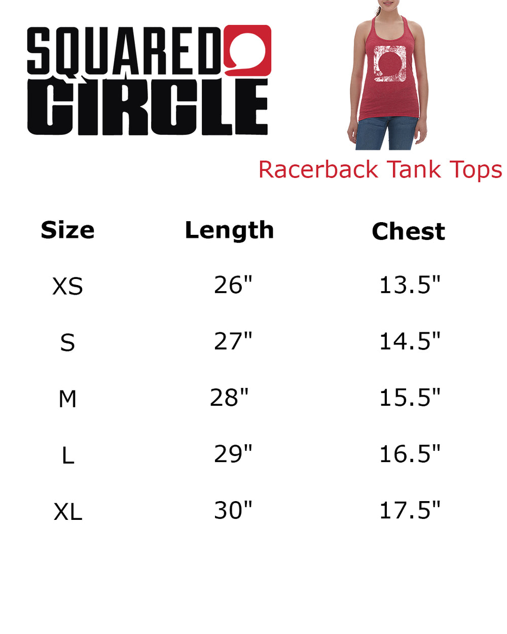 Squared Circle Women’s Racerback Black Tank Top